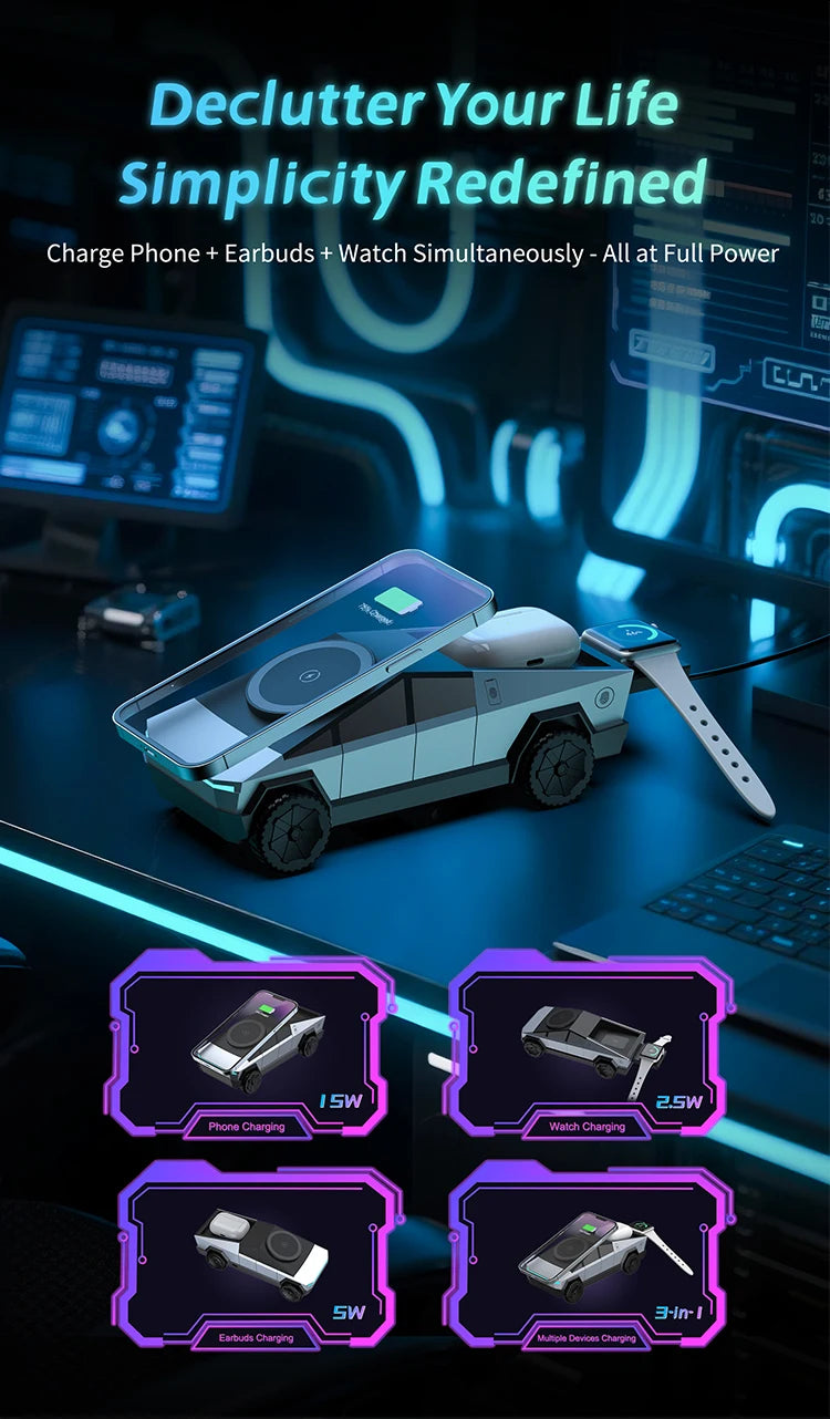 Cybertruck 3rds -in-1 Charger