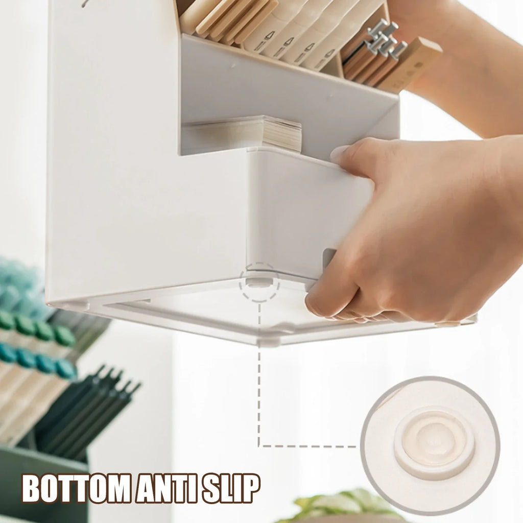 Wooden Desk Pen Organizer